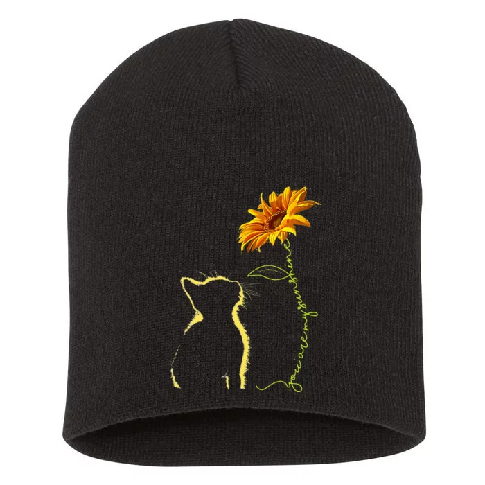 Cat You Are My Sunshine Cats Tee Gifts Short Acrylic Beanie