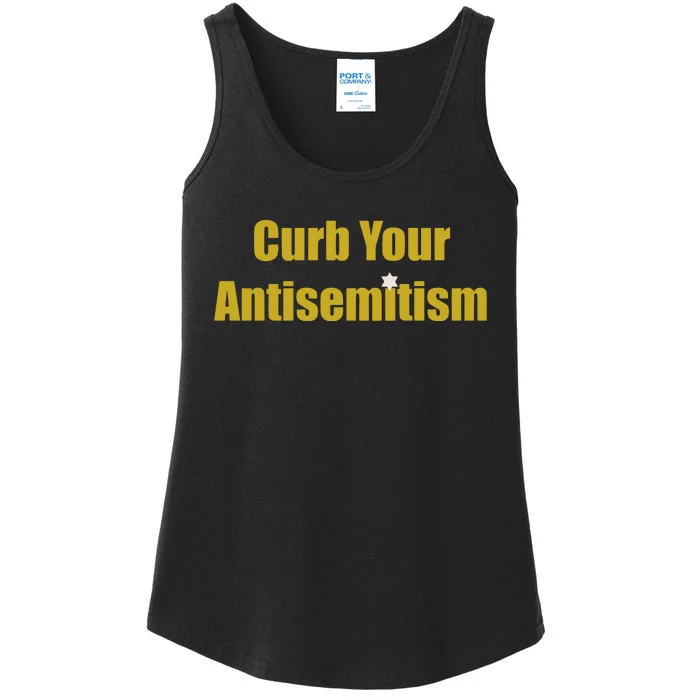 Curb Your Antisemitism Support Israel Ladies Essential Tank