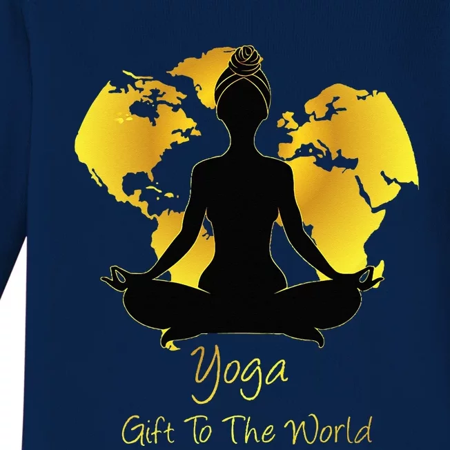 Cute Yoga A Gift To The World For Yoga Lovers Baby Long Sleeve Bodysuit