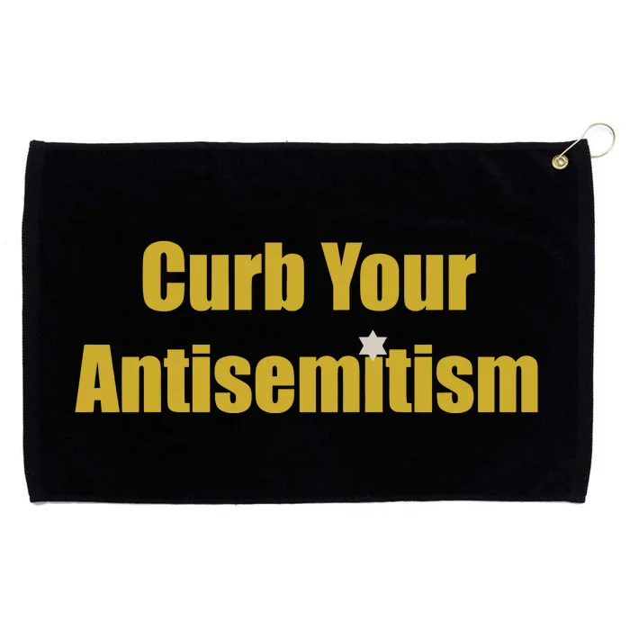 Curb Your Antisemitism Support Israel Grommeted Golf Towel