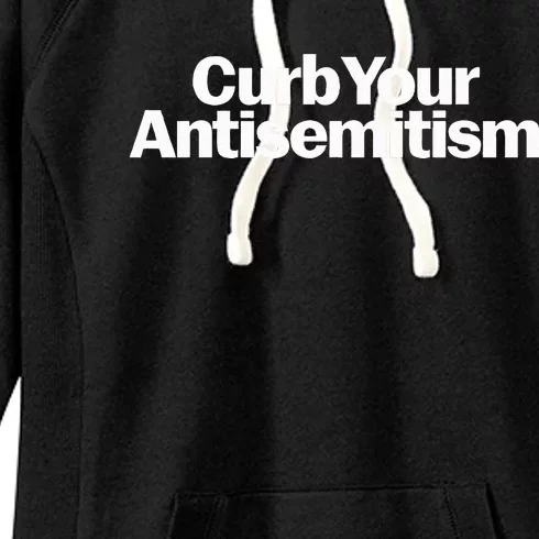 Curb Your Antisemitism Stand Against Hate & Discrimination Women's Fleece Hoodie