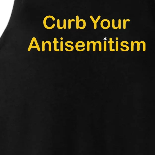 Curb Your Antisemitism Stand Against Hate And Discrimination Ladies Tri-Blend Wicking Tank