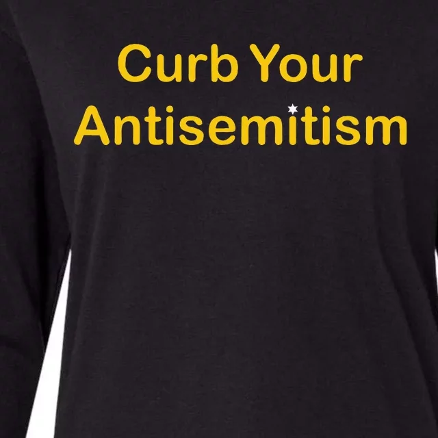 Curb Your Antisemitism Stand Against Hate And Discrimination Womens Cotton Relaxed Long Sleeve T-Shirt