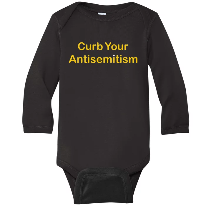 Curb Your Antisemitism Stand Against Hate And Discrimination Baby Long Sleeve Bodysuit