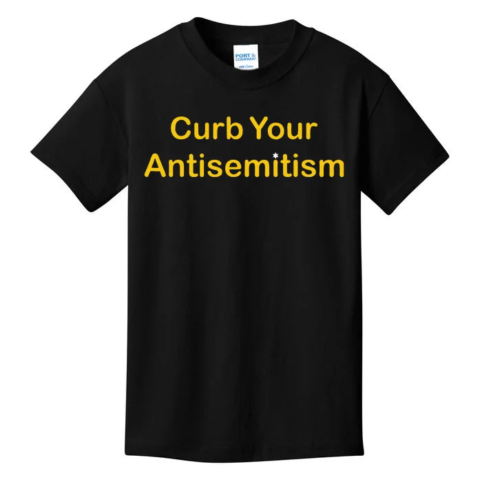 Curb Your Antisemitism Stand Against Hate And Discrimination Kids T-Shirt