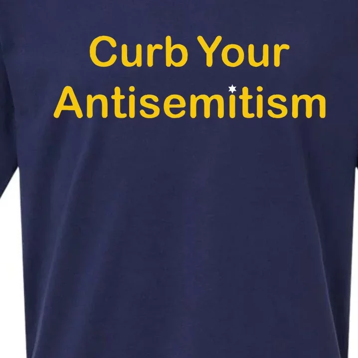 Curb Your Antisemitism Stand Against Hate And Discrimination Sueded Cloud Jersey T-Shirt