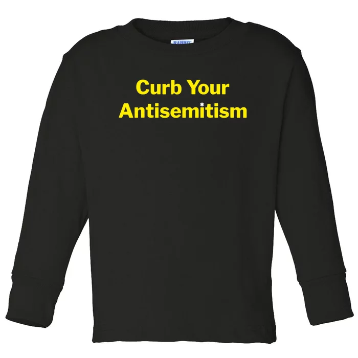 Curb Your Antisemitism Stand Against Hate And Discrimination Toddler Long Sleeve Shirt