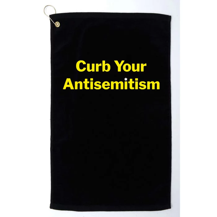 Curb Your Antisemitism Stand Against Hate And Discrimination Platinum Collection Golf Towel