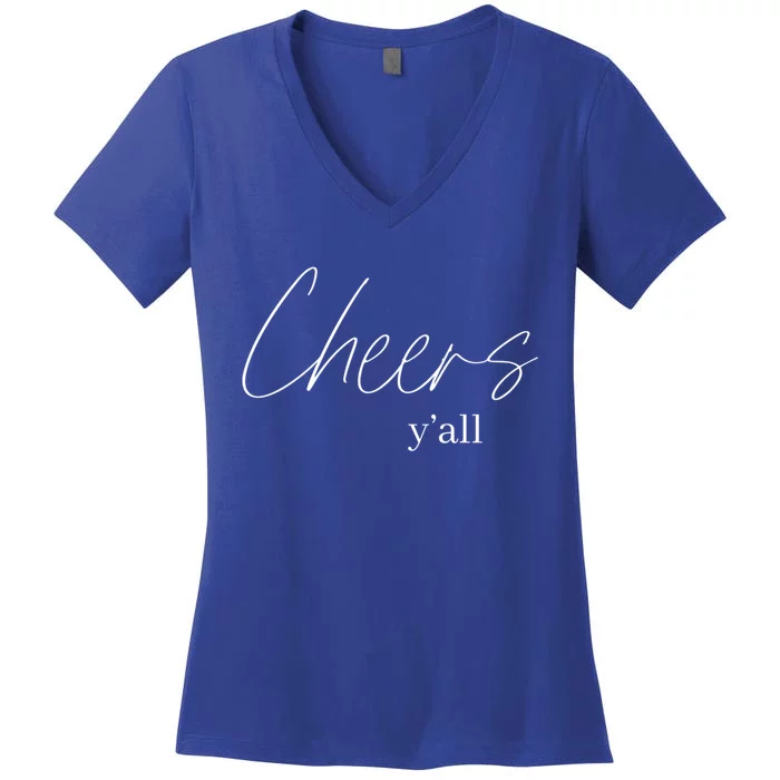 Cheers YAll Bachelorette Party New Years Eve Funny Gift Funny Gift Women's V-Neck T-Shirt