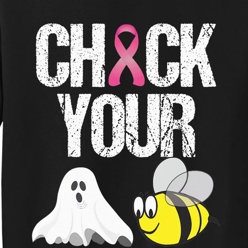 Check Your Boo Bees Funny Breast Cancer Halloween Gift Sweatshirt