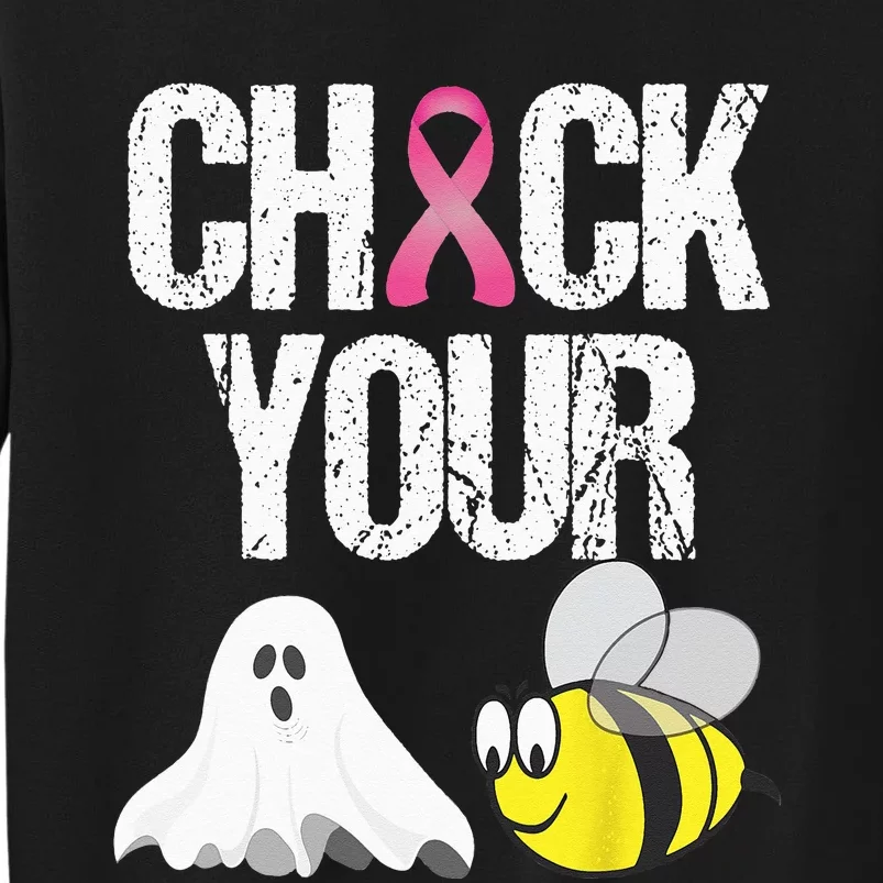 Check Your Boo Bees Funny Breast Cancer Halloween Gift Sweatshirt