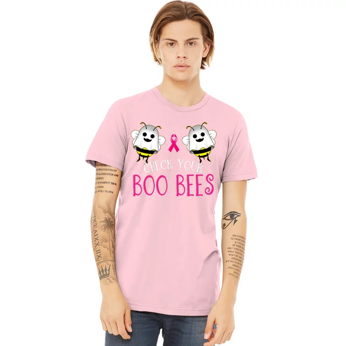 Check Your Boo Bees Funny Breast Cancer Halloween Premium T-Shirt