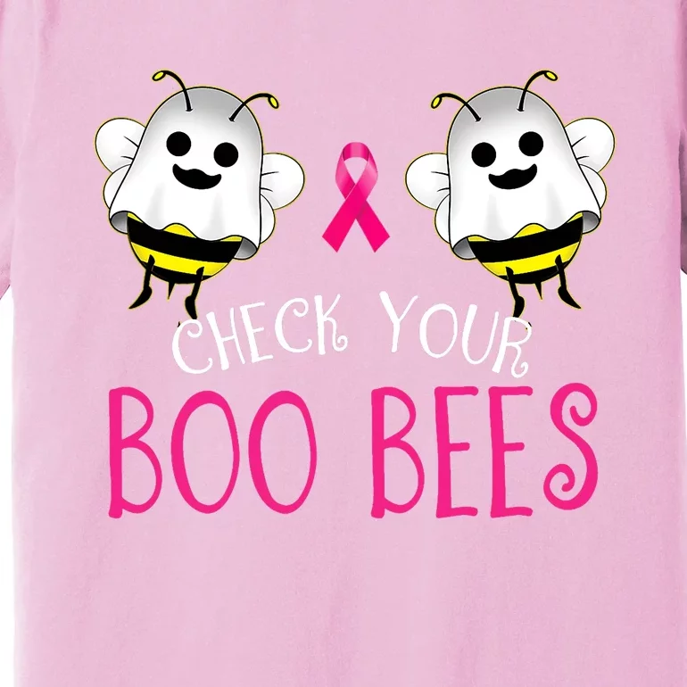 Check Your Boo Bees Funny Breast Cancer Halloween Premium T-Shirt