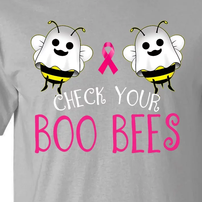 Check Your Boo Bees Funny Breast Cancer Halloween Tall T-Shirt