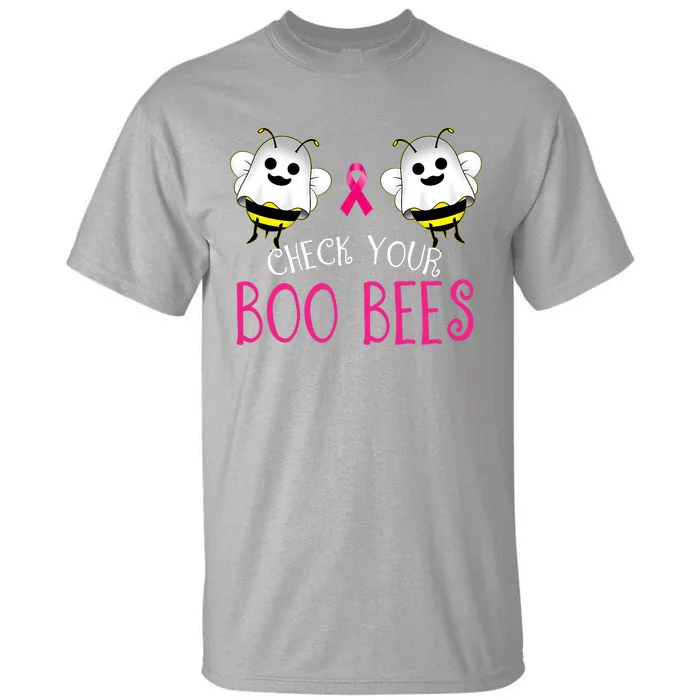 Check Your Boo Bees Funny Breast Cancer Halloween Tall T-Shirt