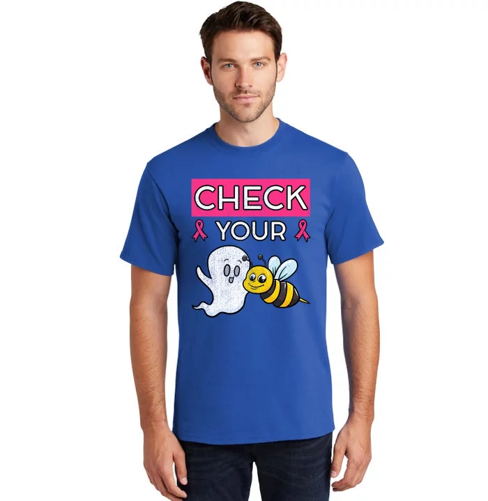 Check Your Boo Bees Cancer Beekeeper Halloween Chemo Gift Cool Gift Tall T-Shirt