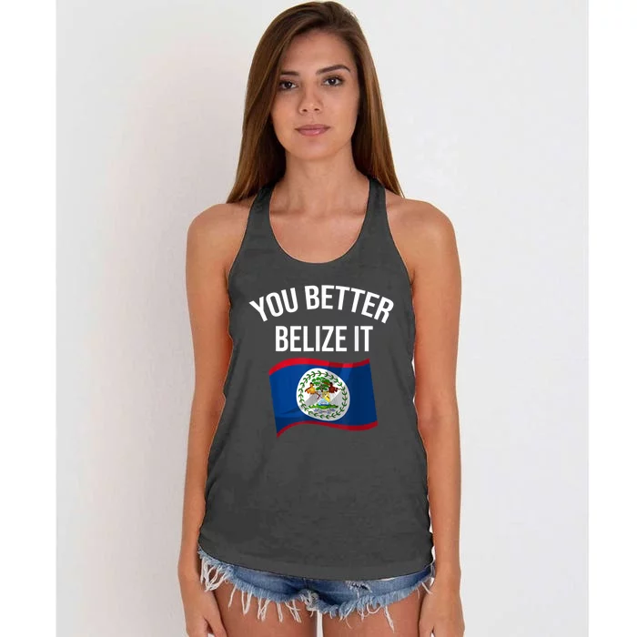 Cute You Better Belize It Women's Knotted Racerback Tank