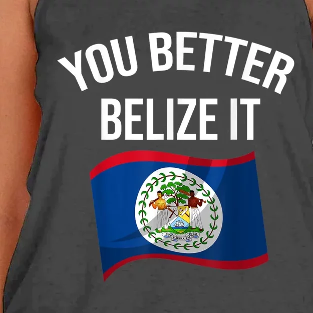 Cute You Better Belize It Women's Knotted Racerback Tank