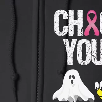 Check Your Boo Bees Funny Breast Cancer Halloween Gift Full Zip Hoodie