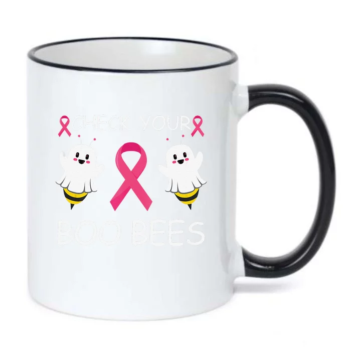 Check Your Boo Bees Funny Breast Cancer Awareness Women Gift Black Color Changing Mug