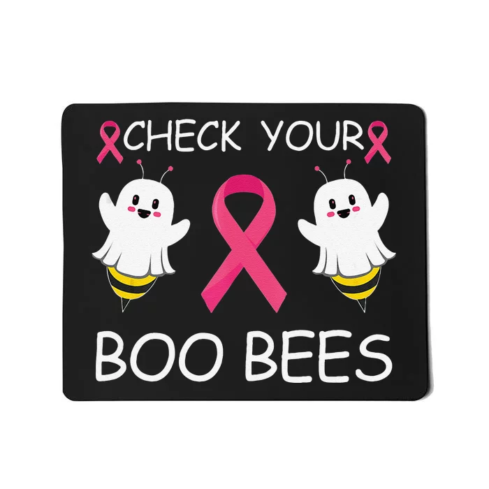 Check Your Boo Bees Funny Breast Cancer Awareness Women Gift Mousepad