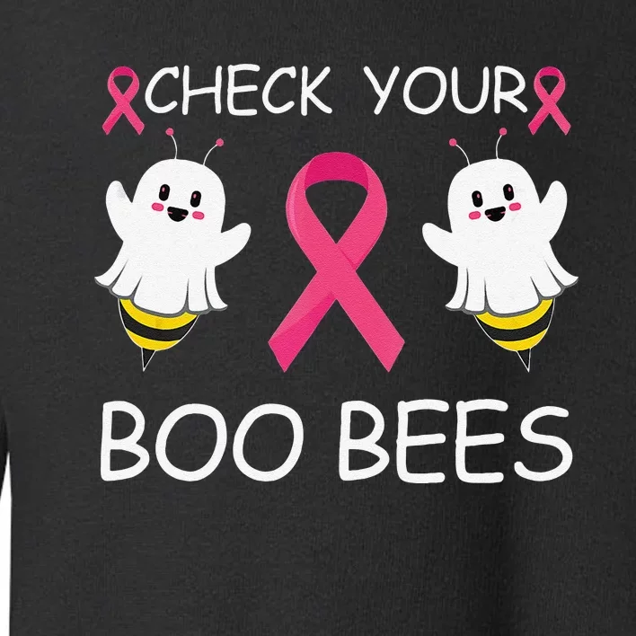 Check Your Boo Bees Funny Breast Cancer Awareness Women Gift Toddler Sweatshirt