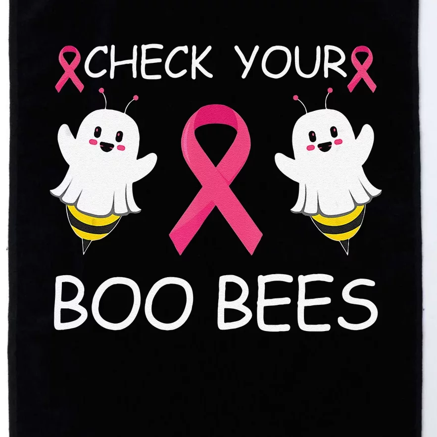 Check Your Boo Bees Funny Breast Cancer Awareness Women Gift Platinum Collection Golf Towel