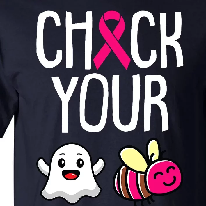 Check Your Boo Bees Breast Cancer Awareness Warrior Survivor Tall T-Shirt