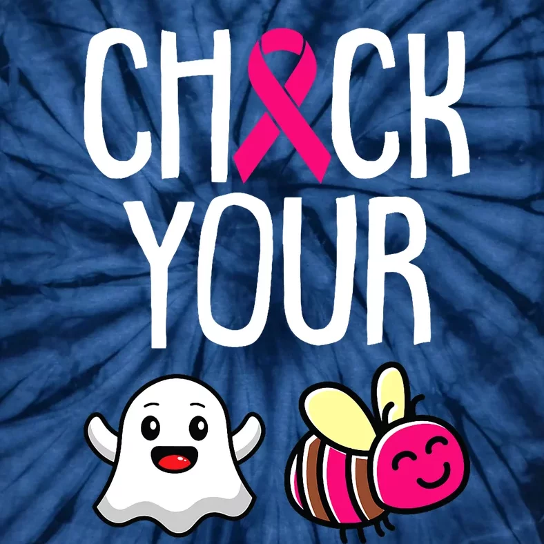 Check Your Boo Bees Breast Cancer Awareness Warrior Survivor Tie-Dye T-Shirt