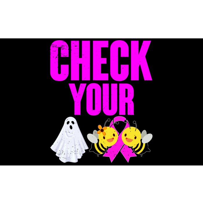 Check Your Boo Bees Breast Cancer Halloween Cute Bumper Sticker