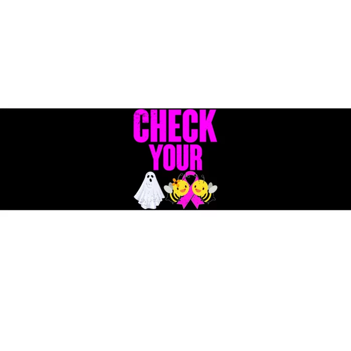 Check Your Boo Bees Breast Cancer Halloween Cute Bumper Sticker