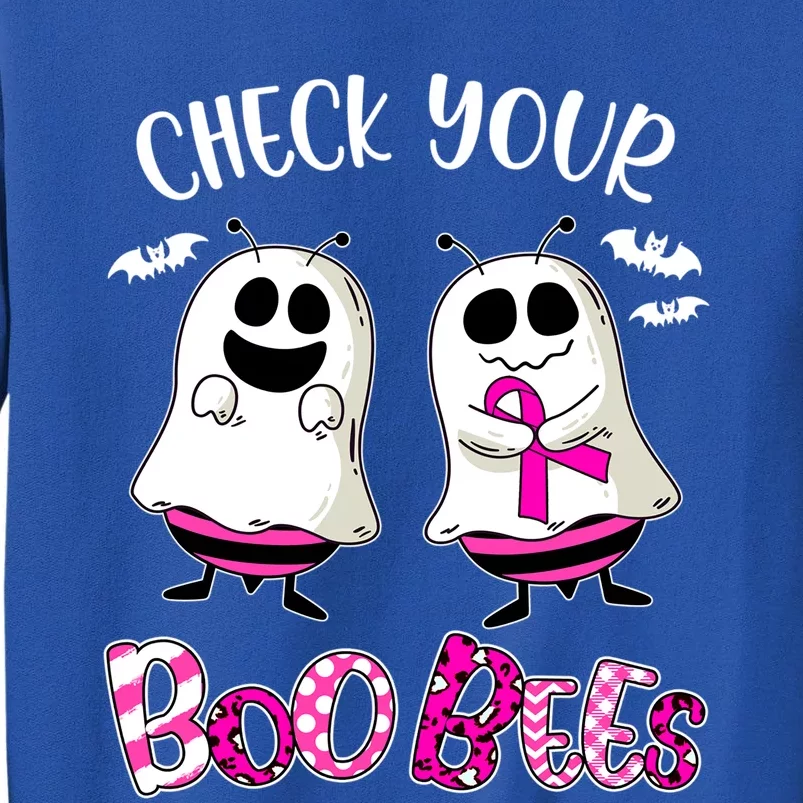 Check Your Boo Bees Funny Breast Cancer Awareness Halloween Gift Sweatshirt