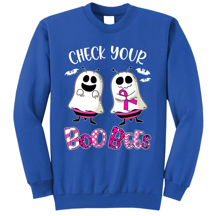 Check Your Boo Bees Funny Breast Cancer Awareness Halloween Gift Sweatshirt