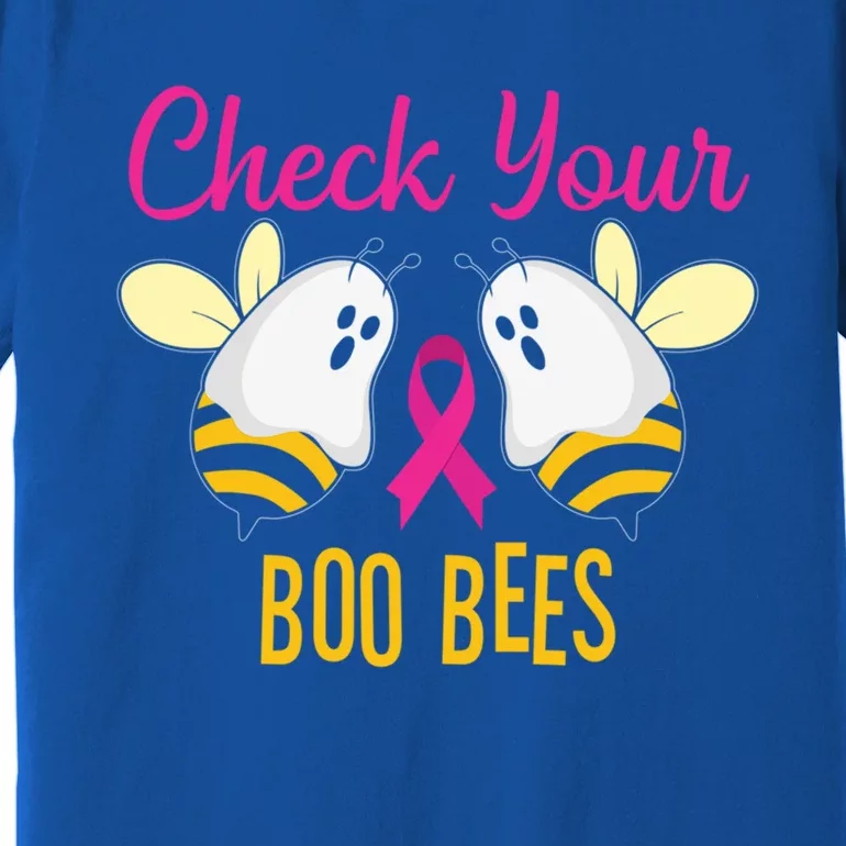 Check Your Boo Bees Breast Cancer Squad Tribe Great Gift Premium T-Shirt