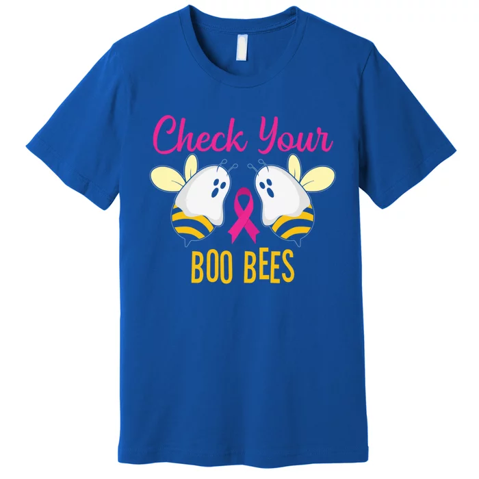 Check Your Boo Bees Breast Cancer Squad Tribe Great Gift Premium T-Shirt