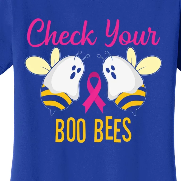 Check Your Boo Bees Breast Cancer Squad Tribe Great Gift Women's T-Shirt