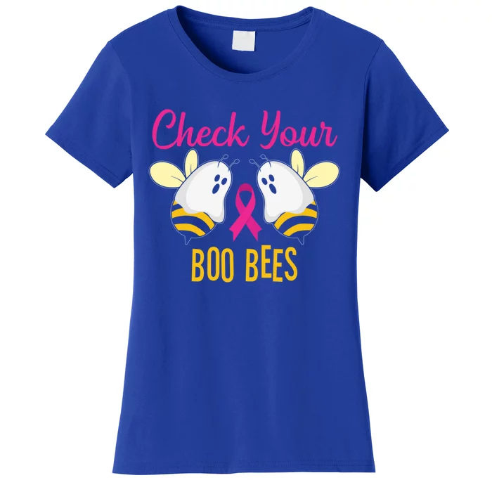 Check Your Boo Bees Breast Cancer Squad Tribe Great Gift Women's T-Shirt