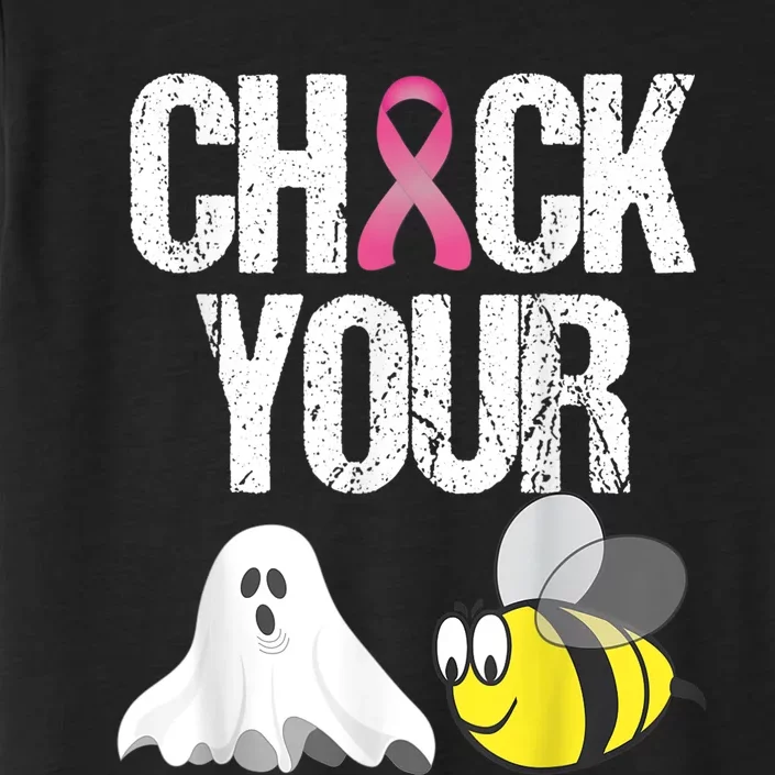 Check Your Boo Bees Shirt Funny Breast Cancer Halloween Gift ChromaSoft Performance T-Shirt