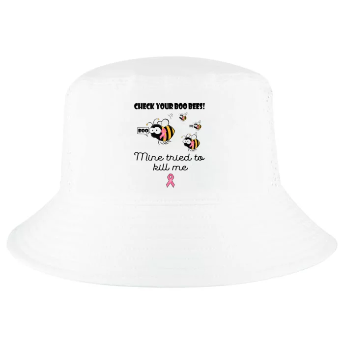 Check Your Boo Bees Mine Tried To Breast Cancer Awareness Cool Comfort Performance Bucket Hat