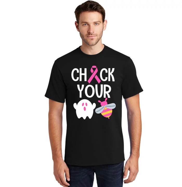 Check Your Breast Funny Cute Halloween Boo Bees Tall T-Shirt