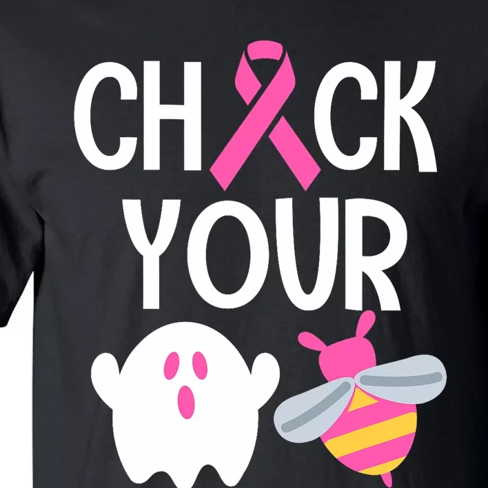 Check Your Breast Funny Cute Halloween Boo Bees Tall T-Shirt