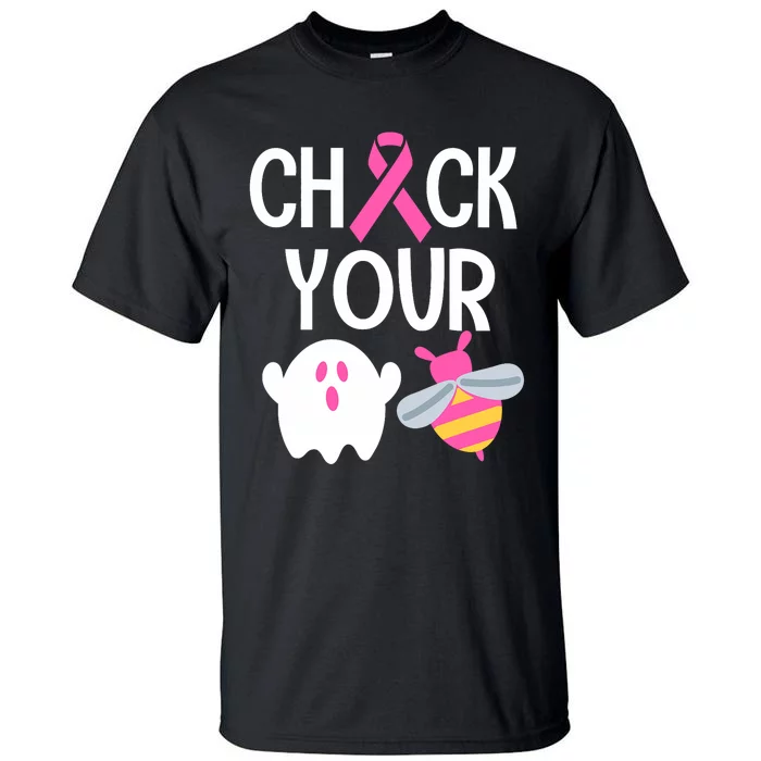 Check Your Breast Funny Cute Halloween Boo Bees Tall T-Shirt