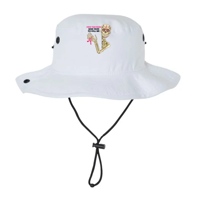 Check Your Boobs Mine Tried To Kill Me Breast Cancer Legacy Cool Fit Booney Bucket Hat