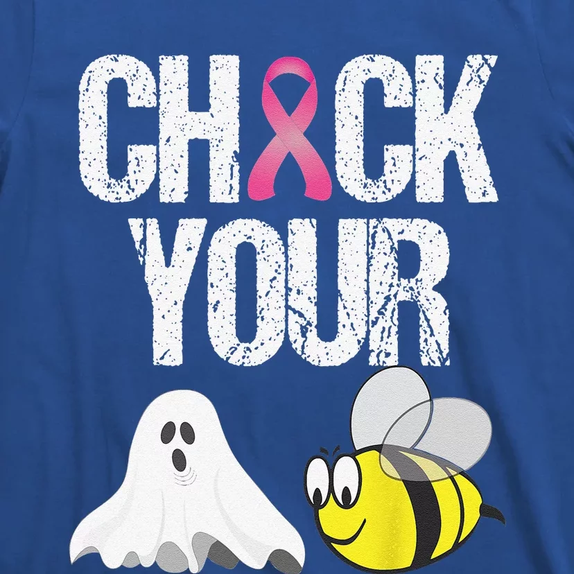 Check Your Boo Bees Funny Breast Cancer Halloween Gift T-Shirt