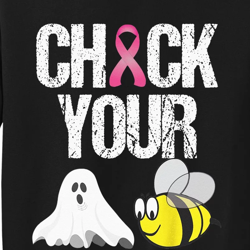 Check Your Boo Bees Funny Breast Cancer Halloween Gift Sweatshirt