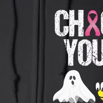 Check Your Boo Bees Funny Breast Cancer Halloween Gift Full Zip Hoodie