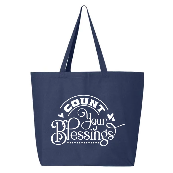 Count Your Blessings Inspirational Motivational Family Gift 25L Jumbo Tote