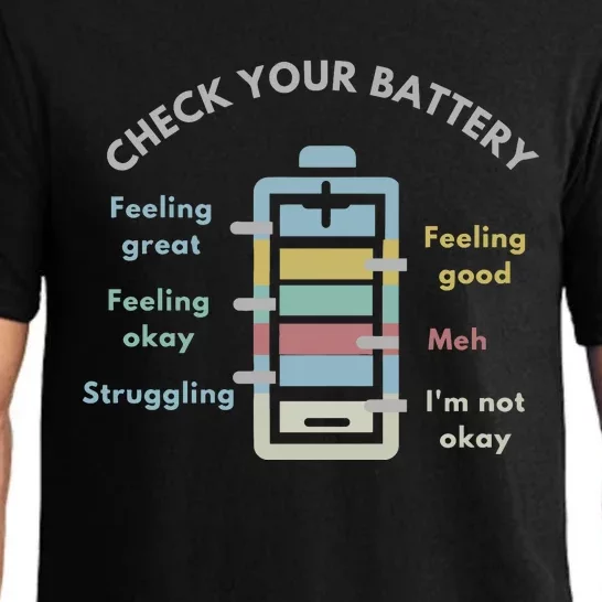 Check Your Battery Funny Therapist Pajama Set