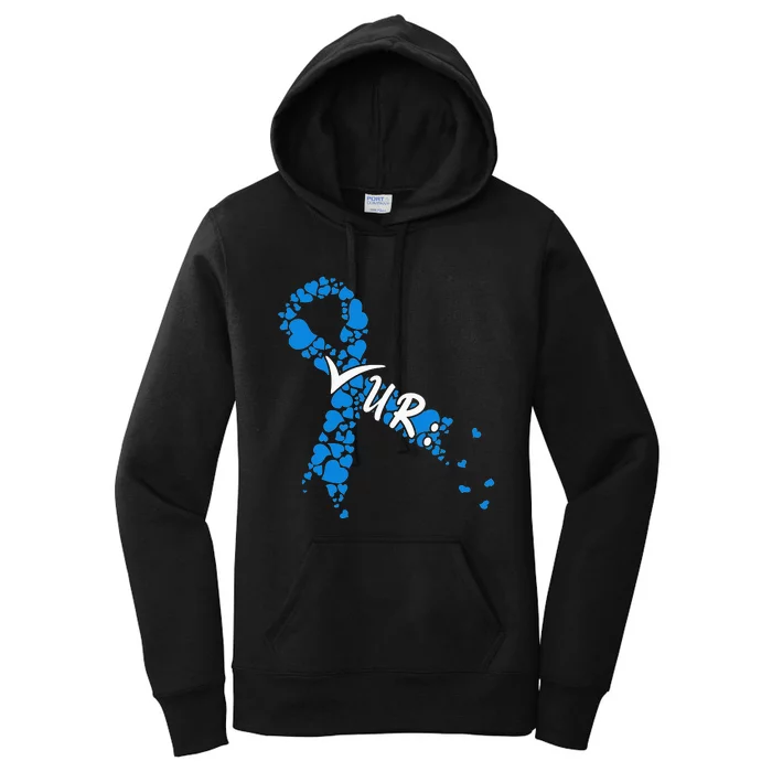 Check Your Colon Colorectal Cancer Awareness Women's Pullover Hoodie