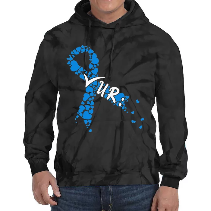 Check Your Colon Colorectal Cancer Awareness Tie Dye Hoodie